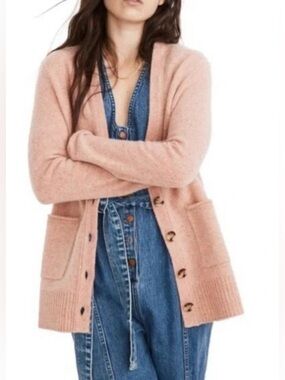 Madewell Donegal peach Maysfield Cardigan Sweater